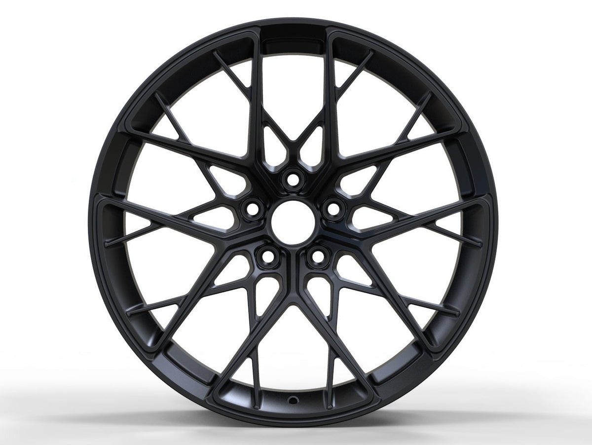 We manufacture premium quality forged wheels rims for McLaren GT 2019+ in any design, size, color. Wheels size: Front 20 x 8 ET 41 Rear 21 x 10,5 ET 24,75 PCD: 5 x 112 CB: 57,1 Forged wheels can be produced in any wheel specs by your inquiries and we can provide our specs