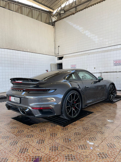 We produced premium quality forged wheels rims for  PORSCHE 911 991.2  Our wheels sizes:   Front 20 x 9 ET 41  Rear 21 x 11.5 ET 67  Finishing: Glossy Black  Forged wheels can be produced in any wheel specs by your inquiries and we can provide our specs